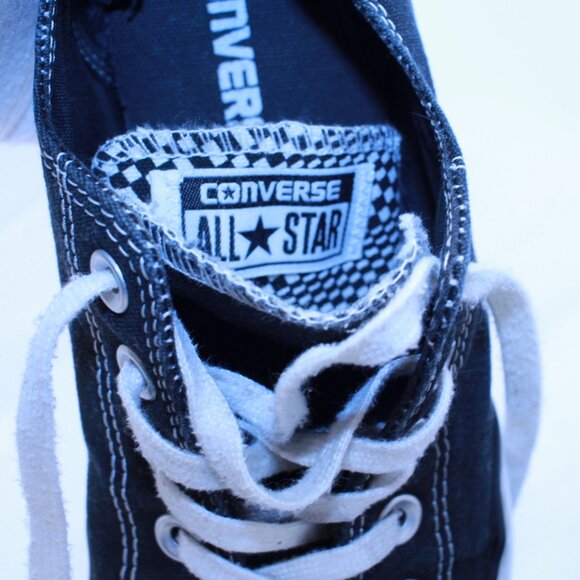 Converse Chuck Taylor All Star W 8 Black Double Tongue Low Top Sneakers 552589F - Picture 7 of 12